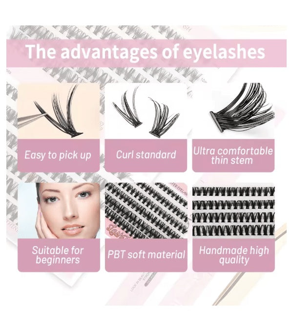 ✨ Eyelash Cluster Kit – DIY Natural & Glam Lashes
